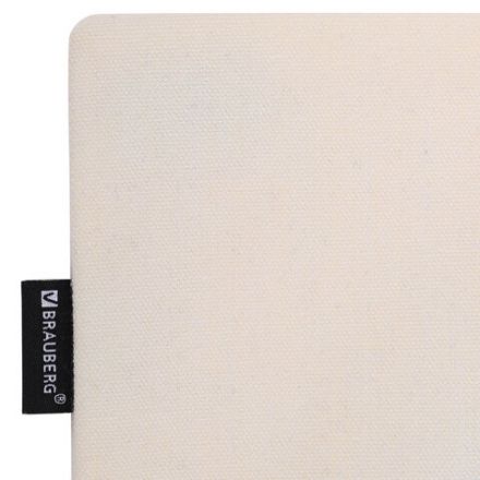Сумка шоппер BRAUBERG PREMIUM, канвас, 40х35 см, на кнопке, карман, бежевый, "Tic-tac-toe", 271902