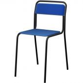 Стул Неон (СМ 7/7-02) каркас черный, ткань Т-04 синяя Стул Неон (СМ 7/7-02) каркас черный, ткань Т-04 синяя