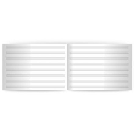 Тетрадь для нот А4, 24 л., обложка мелованный картон, горизонтальная, на скобе, BRAUBERG, "Классика", 404640