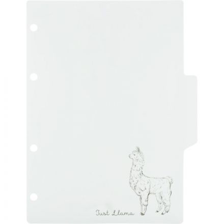 Разделитель листов пласт А5 Attache Selection Llamas чер-бел, 3шт/уп, в асс