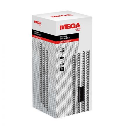 Пружины для переплета пластиковые Promega office 14 мм черные (100 штук в упаковке)