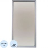 Зеркало МГЛ_настенное 121 (500x800) багет ПВХ металлик