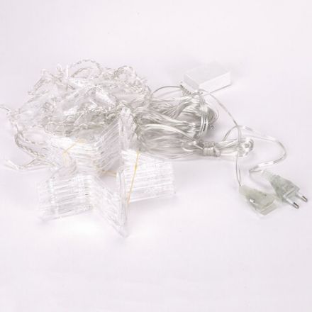 Электрогирлянда-занавес комнатная "Звезды" 3х1 м, 138 LED, теплый белый, 220 V, ЗОЛОТАЯ СКАЗКА, 591338