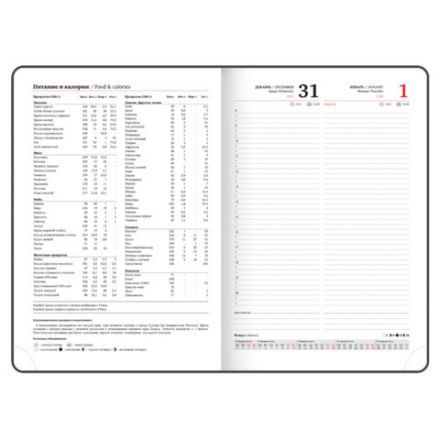 Ежедневник датированный 2026 БОЛЬШОЙ ФОРМАТ 210х297 мм, А4, BRAUBERG "Favorite", под кожу, зеленый, 117239