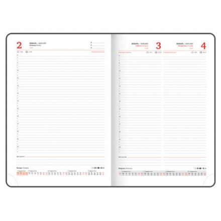 Ежедневник датированный 2026 БОЛЬШОЙ ФОРМАТ 210х297 мм, А4, BRAUBERG "Favorite", под кожу, зеленый, 117239