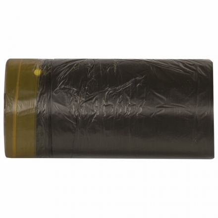 Мешки для мусора с завязками 30 л, черные, в рулоне 30 шт., прочные, ПНД 14 мкм, 45х57 см, ОФИСМАГ, 601396