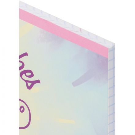 Тетрадь общая А5 48л Enjoy единорог,клет,скреп, ВД-лак