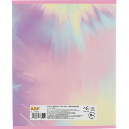 Тетрадь общая А5 48л Enjoy единорог,клет,скреп, ВД-лак