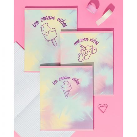 Тетрадь общая А5 48л Enjoy единорог,клет,скреп, ВД-лак