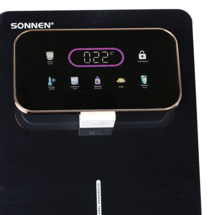 Кулер для воды с мгновенным нагревом SONNEN FSI-01M, 16 л/ч, охлаждение, НИЖНЯЯ ЗАГРУЗКА, сенсорное управление, выбор температуры, 455748