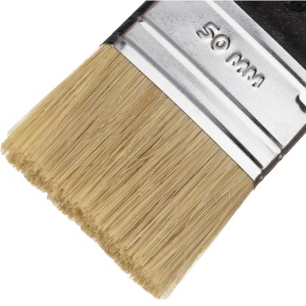 Кисть флейцевая Стандарт, 50x6, нат. щетина,пластик.ручка//Сибртех(82504)