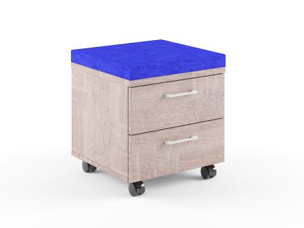 Тумба с подушкой XMC-2D.1 Дуб Сонома/Синий XTEN