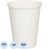 Стакан одноразовый бум однослойный d-90мм 300мл белый 800шт/кор