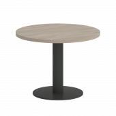 Home Office Стол журнальный круглый VR.SP-5-60.1G Дуб аттик/Антрацит металл 600*600*453