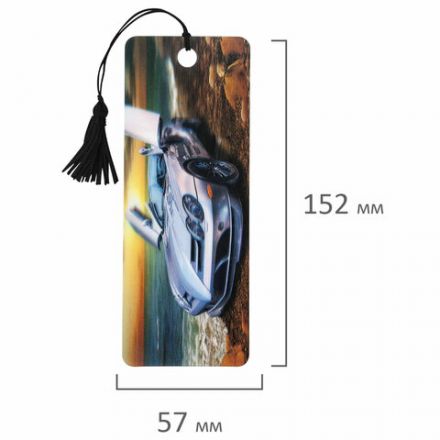 Закладка для книг с линейкой 3D-ОБЪЕМНАЯ BRAUBERG, "Мерседес", с декоративным шнурком, 125768 Закладка для книг с линейкой 3D-ОБЪЕМНАЯ BRAUBERG, "Мерседес", с декоративным шнурком, 125768