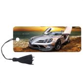 Закладка для книг с линейкой 3D-ОБЪЕМНАЯ BRAUBERG, "Мерседес", с декоративным шнурком, 125768