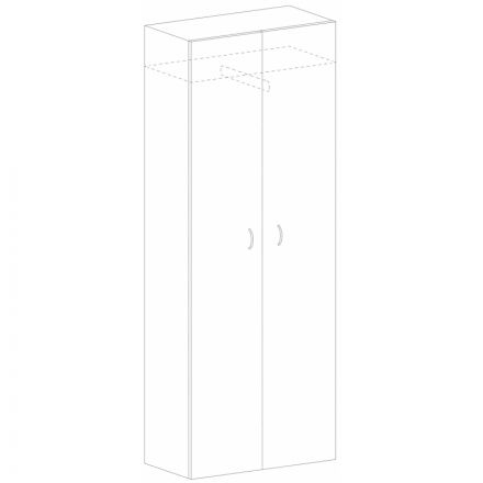 Шкаф для одежды Канц ШК40.10 (бук, 700x350x1830 мм)