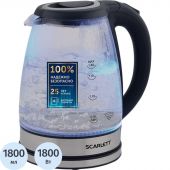 Чайник SCARLETT SC-EK27G88, электрический, стекло, 1800Вт, 1.8л, черный