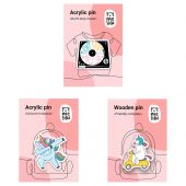 Набор акриловых значков MESHU "Unicorns and music", прямая УФ-печать, 3шт. Набор акриловых значков MESHU "Unicorns and music", прямая УФ-печать, 3шт.