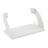 Навесные полки. Кронштейны+ЛДСП полка 400мм MAN-41-4 Белый бриллиант/Белый металл 400*220*200 Навесные полки. Кронштейны+ЛДСП полка 400мм MAN-41-4 Белый бриллиант/Белый металл 400*220*200