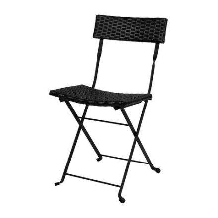 Комплект складной мебели (стол и 2 стула) NOSTRESS (НОСТРЕСС) "Wicker FS-020", металл черный, искусственный ротанг, 680061