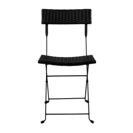 Комплект складной мебели (стол и 2 стула) NOSTRESS (НОСТРЕСС) "Wicker FS-020", металл черный, искусственный ротанг, 680061