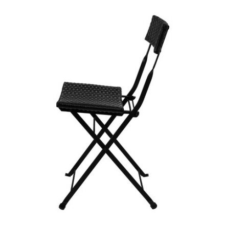 Комплект складной мебели (стол и 2 стула) NOSTRESS (НОСТРЕСС) "Wicker FS-020", металл черный, искусственный ротанг, 680061