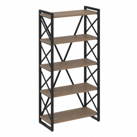 Loft Стеллаж на регулируемых опорах-5 полок VR.L-MST.O-5.8 Дуб аризона/Чёрный металл 800*400*1650