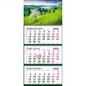 Календарь настенный 3-х блочный 2026 Attache, 190х465 мини, природа, 80г