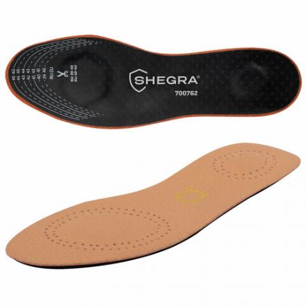 Стельки для обуви из натуральной кожи с двумя амортизаторами, размер RU 39-45 / EU 40-46 с линиями выреза, SHEGRA (ШЕГРА), 700762 Стельки для обуви из натуральной кожи с двумя амортизаторами, размер RU 39-45 / EU 40-46 с линиями выреза, SHEGRA (ШЕГРА), 700762