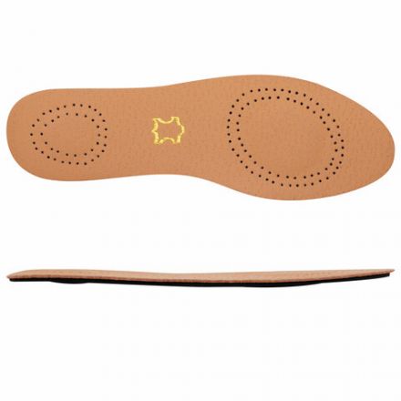 Стельки для обуви из натуральной кожи с двумя амортизаторами, размер RU 39-45 / EU 40-46 с линиями выреза, SHEGRA (ШЕГРА), 700762 Стельки для обуви из натуральной кожи с двумя амортизаторами, размер RU 39-45 / EU 40-46 с линиями выреза, SHEGRA (ШЕГРА), 700762