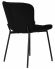 Набор 4 шт Стул обеденный DOBRIN MILO, черные ножки, черный букле (UF992-12)