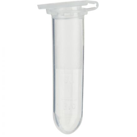 Пробирка цилиндрическая 2мл, ПП, градуированная, крышка, 500 шт/уп