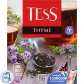 Чай Tess Thyme черный с чабрецом и цедрой лимона 100 пакетиков Чай Tess Thyme черный с чабрецом и цедрой лимона 100 пакетиков