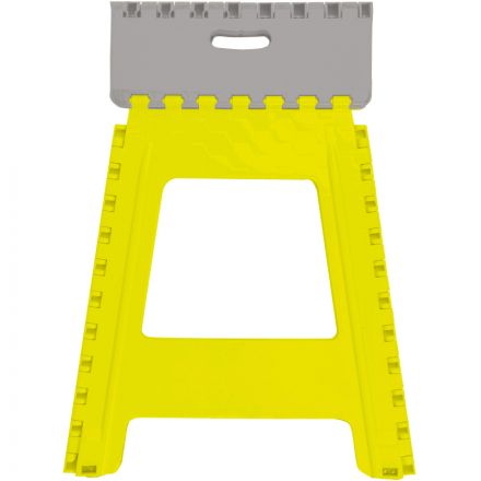 Стремянка -табурет пластик большая складная Color-X серо-желтая