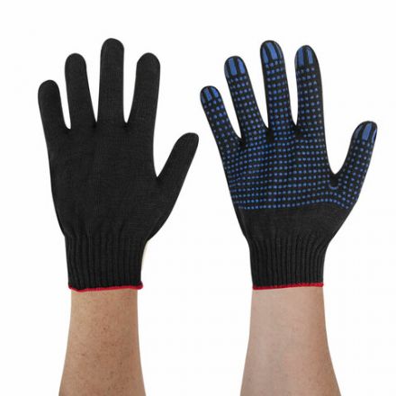 Перчатки хлопчатобумажные, КОМПЛЕКТ 100 ПАР, 10 класс, 40-42 г, 116 текс, ПВХ-точка, LAIMA ЛЮКС ЧЕРНЫЕ, 608677 Перчатки хлопчатобумажные, КОМПЛЕКТ 100 ПАР, 10 класс, 40-42 г, 116 текс, ПВХ-точка, LAIMA ЛЮКС ЧЕРНЫЕ, 608677