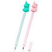 Ручка с топпером с блёстками шариковая масляная FUNSTER (ФАНСТЕР) "SHINY MIX", СИНЯЯ, корпус ассорти, узел 0,7 мм, линия 0,35 мм, 144371