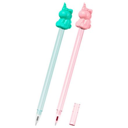 Ручка с топпером с блёстками шариковая масляная FUNSTER (ФАНСТЕР) "SHINY MIX", СИНЯЯ, корпус ассорти, узел 0,7 мм, линия 0,35 мм, 144371