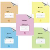 Тетрадь 18 л. BRAUBERG "ЭКО", линия, обложка картон 170 г/м2, ПАСТЕЛЬНАЯ С УГОЛКОМ, 402806