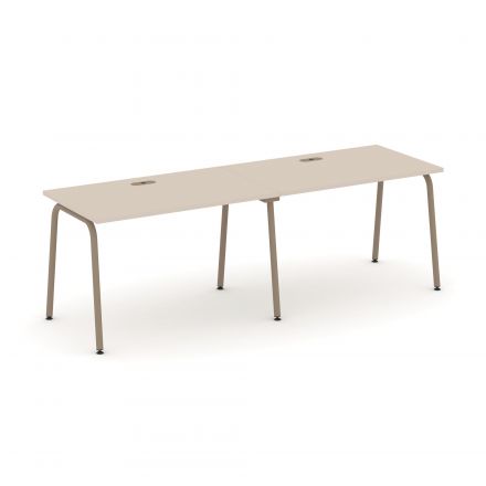 Estetica Рабочая станция на 2 места ES.RS-2.2-LK Капучино/Латте металл 2360*730*750