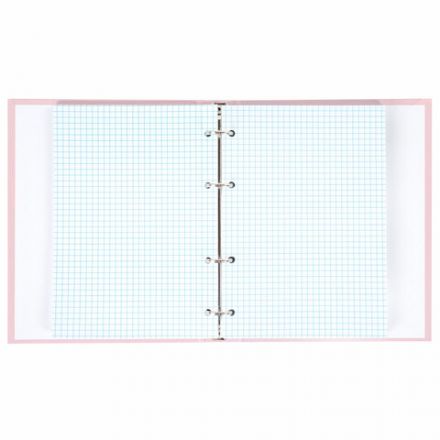 Тетрадь на кольцах А5 175х215 мм, 120 л., твердый картон, матовая ламинация, клетка, BRAUBERG "Minimal pink", 404998