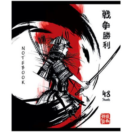 Тетрадь А5 48 л., ПЗБМ, скоба, клетка, TWIN-лак, "Самурай", (5 видов), 24109 Тетрадь А5 48 л., ПЗБМ, скоба, клетка, TWIN-лак, "Самурай", (5 видов), 24109