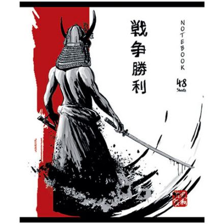 Тетрадь А5 48 л., ПЗБМ, скоба, клетка, TWIN-лак, "Самурай", (5 видов), 24109 Тетрадь А5 48 л., ПЗБМ, скоба, клетка, TWIN-лак, "Самурай", (5 видов), 24109