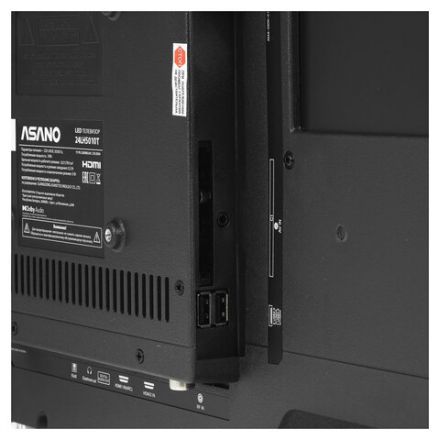 Телевизор ASANO 24LH5010T, 24" (60 см), 1366x768, HD, 16:9, Салют ТВ, Wi-Fi, черный