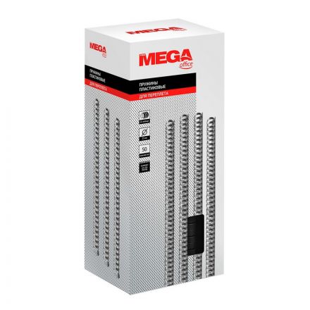 Пружины для переплета пластиковые Promega office 25 мм черные (50 штук в упаковке)