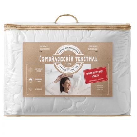 Одеяло 140х205см, Стежка, (Полиэстер/Полиэстер), 300г/м2, Белая ветка