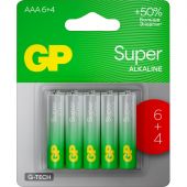 Батарейка GP Super AAA/LR03 24A6/4-2CR10 10шт/уп (6+4)