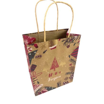 Пакет подарочный (1 штука) новогодний 18x10x23 см, "Kraft Medium", ассорти, ЗОЛОТАЯ СКАЗКА, 592124