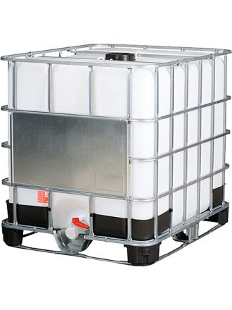Емкость 1 000л. кубическая, комбинированный поддон, под опасный груз UN, морской сертификат