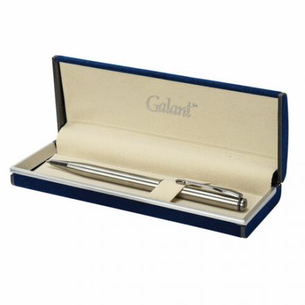 Ручка подарочная шариковая GALANT "Arrow Chrome", корпус серебристый, хромированные детали, пишущий узел 0,7 мм, синяя, 140408